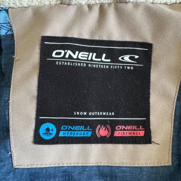O'Neill Utility Snow Jacket Coral Beige Hooded Ski Snowboard Coat Size Medium - Picture 15 of 16